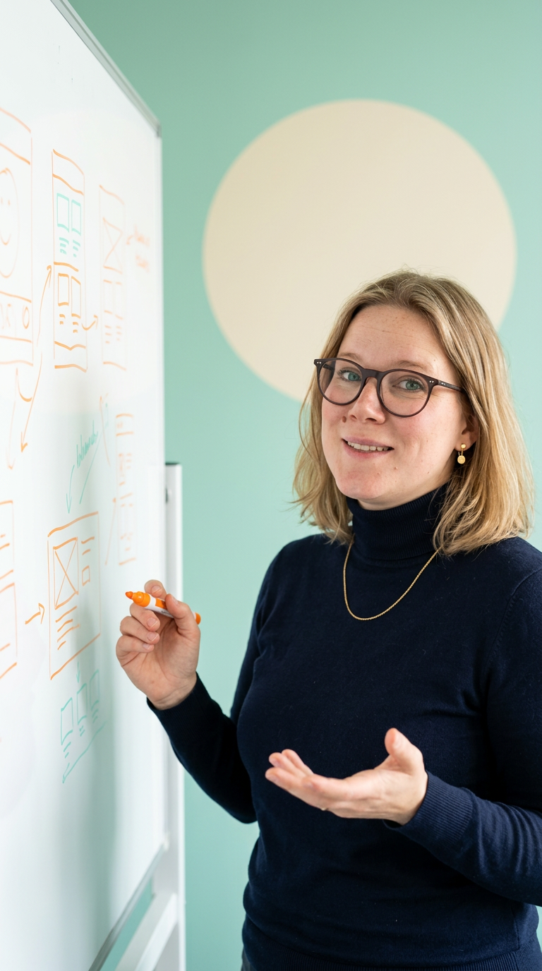 Justina Mauritz bei der Entwicklung einer Strategie